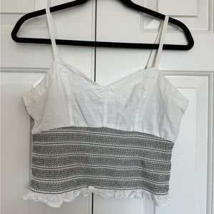 BP white spaghetti strap top, slightly cropped (size M)